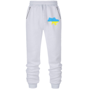 Штаны из футера без начеса Стилизованная карта Украины