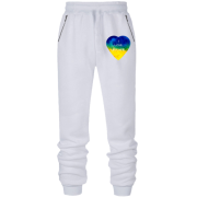 Штаны из футера без начеса "I love Ukraine"  на сердце