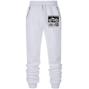 Штаны из футера без начеса Motorcycle Black and White