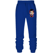 Штаны из футера без начеса с портретом Месси