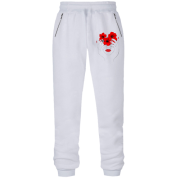 Штани з футера без начісу Дівчина у червоних маках