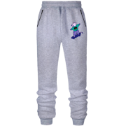 Штани з футера без начісу з щуром на скейті