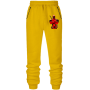 Штани з футера без начісу з накачаним Дедпулом