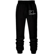 Штани з футера без начісу з написом "Css is awesome"