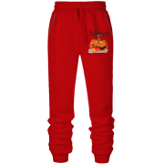 Штани з футера без начісу з гарбузом і лимончиком