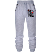 Штаны из футера без начеса с овчаркой