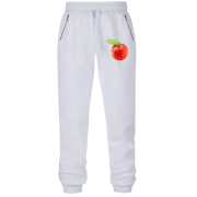 Штани з футера без начісу з яблуком