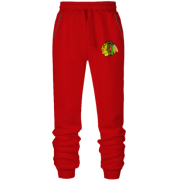 Штани з футера без начісу Chicago Blackhawks (Вишивка)