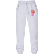 Штани з футера без начісу з вишитим страусятком - дівчинкою (Вишивка)