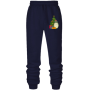 Штани з футера без начісу Новорічний Тоторо