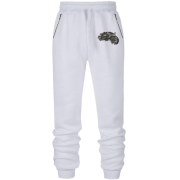 Штаны из футера без начеса с комуфляжным мотоциклом