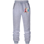 Штани з футера без начісу з ілюстрацією Харлі Квінн