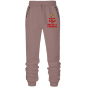 Штани з футера без начісу Keep calm and drive a Porsche