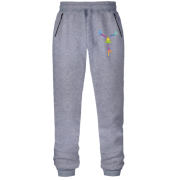 Штани з футера без начісу з дівчатами йогами