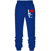 Штани з футера без начісу I love New Year