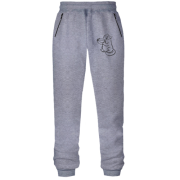 Штаны из футера без начеса с голодным Котом Саймона