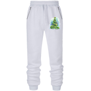 Штани з футера без начісу Ялинка зі Змії