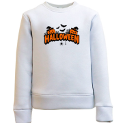 Дитячий світшот Напис Halloween з гарбузами