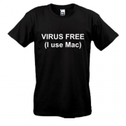 Футболка Virus free (I use Mac)