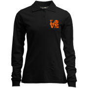 Лонгслів поло Love Halloween