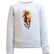 Дитячий світшот з бежевим конем