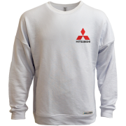 Свитшот без начеса с лого Mitsubishi (Вышивка)