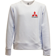 Детский свитшот без начеса с лого Mitsubishi (Вышивка)