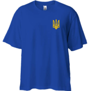 Футболка oversize з міні гербом України на грудях (2)