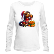 Лонгслів Новорічна конячка з мандаринами