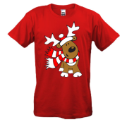 Футболка Олень в шарфі