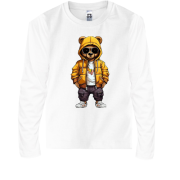 Дитяча футболка з довгим рукавом Ведмідь у куртці