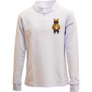 Детский лонгслив поло Медведь в куртке