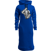 Женская толстовка-платье со слоном  Hakuna Matata