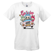 Футболка Лабубу на автомобілі