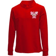 Дитячий лонгслів поло з персонажем Мококо