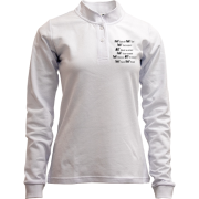 Лонгслив поло со стойкой Вопросы к мотоциклисту (для женщины)