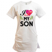 Подовжена футболка I love my son
