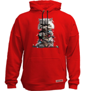 Худи без начісу з котом у гірлянді