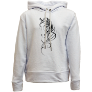 Дитячій худі без флісу з конем у стилі трайбл