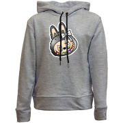 Детский худи без флиса Злой Лабубу