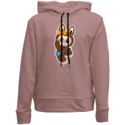 Детский худи без флиса Коричневый Лабубу