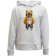 Детский худи без флиса Медведь в куртке