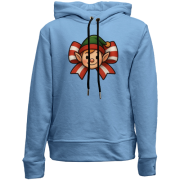 Дитячій худі без флісу Новорічний ельф із бантом