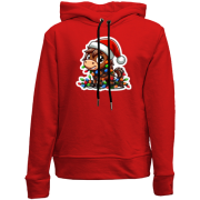 Дитячій худі без флісу Новорічна конячка в гірлянді