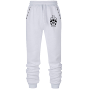 Штаны из футера без начеса с черепами и крестом