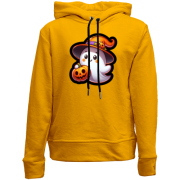 Дитячій худі без флісу Маленький привид з гарбузом