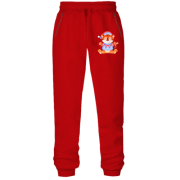 Штаны из футера без начеса с тигренком в свитере