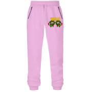 Штаны из футера без начеса с новогодними венками "shake my presents"