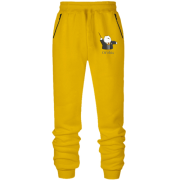 Штани з футера без начісу з ведмедиком "Полярний Поттер"