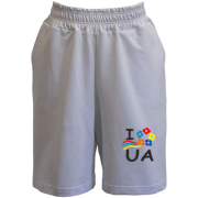 Шорты I love Ukraine с венком